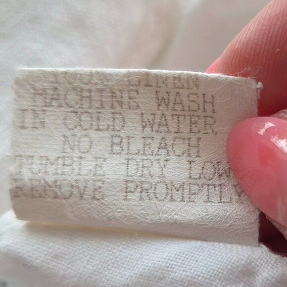 Johnny Was Item 100% Linen Capri Pants Plus Size 1X White VTG Made In USA Womens - Picture 12 of 12